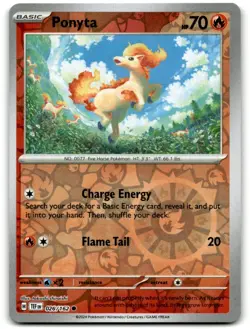 Pokemon Trading Card TCG Ponyta #26 Reverse Holo - Image 1