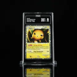 TAG 8 NM-Mint Raichu (Prime) 83/90 2010 Undaunted Holo Rare Pokemon Card - Image 1