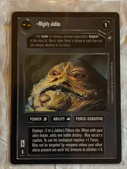 Decipher Star Wars CCG Jabba's Palace OTSD MIGHTY JABBA Card LP - Image 1