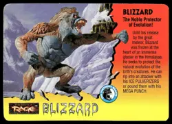 Playmates Primal Rage Trading Card File Blizzard 1994 LP - Image 2