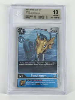 Digimon Seadramon Holo Limited Card Set Version 2 #P-098 BGS 10 - Image 1