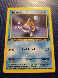 Pokemon TCG Squirtle Team Rocket 68 Regular 1st Edition Common Near Mint - Image 1