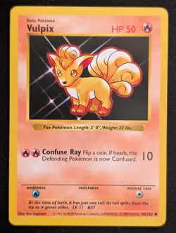 Vulpix 068/102 Base Set (Shadowless) Pokemon TCG NM - Image 1