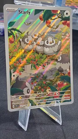 Pokemon TCG - Starly (Scarlett & Violet Base Set) 221/198 (Illustration Rare) - Image 3