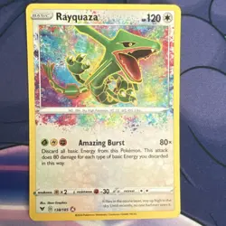 Pokemon Rayquaza 138/185 Swsh04 Vivid Voltage Amazing Rare Holo Basic 120 HP - Image 1