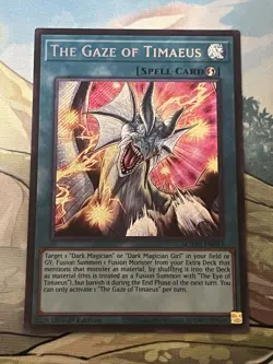 Yugioh The Gaze Of Timaeus MZMU-EN013 Secret Rare - Image 2
