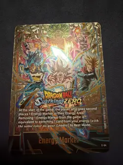 Dragon Ball Sparking! Zero Energy Marker Card E-04 Fusion World Goku Broly Jiren - Image 1