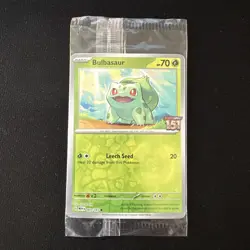 (1x) Pokemon Card Bulbasaur Best Buy Exclusive 151 Stamped Promo 001/165 Sealed - Image 1