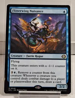 Magic The Gathering Flittering Nuisance Lorwyn Eclipsed Rare - Image 1