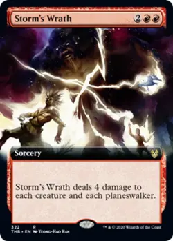 MTG Storm's Wrath - Foil - Extended Art, Theros Beyond Death, Lightly Played, En - Image 1