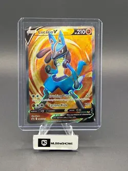 Lucario V Pokemon Sword & Shield Promo SWSH213 Promo Holofoil Near Mint - Image 1