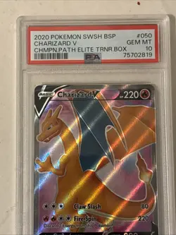 Charizard V - SWSH050 - Black Star Promo - Champion's Path - PSA 10 - Pokemon - Image 3