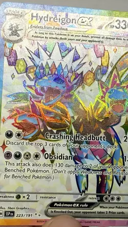 Pokemon TCG Surging Sparks : Hydreigon EX 223/191 Secret Rainbow Rare SIR MINT - Image 2