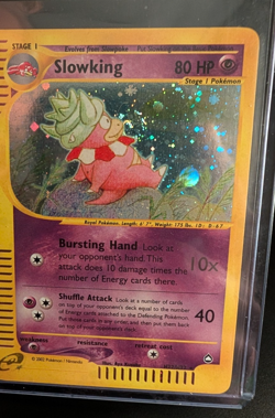 2002 Pokemon Slowking H22/H32 Aquapolis Holo Swirl - Image 3
