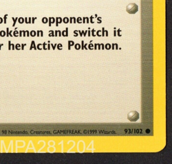 GUST OF WIND 93/102 BASE SET CROMO POKEMON EDICION 1999 TCG INGLES - Image 2