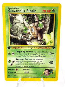 1st Edition Giovanni's Pinsir 24/132 - Gym Challenge - Rare - Pokemon - NM - Image 1