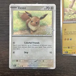 Pokemon 151 Holiday Calendar Pikachu 025/165 & Eevee 133/165 Snowflake Promo ✅ - Image 3