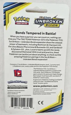 Pokemon Sun & Moon Unbroken Bonds Single Booster Blister Pack (Eevee) Sealed NEW - Image 2