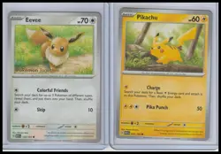 Pokemon Together Pikachu 25/165 & Eevee 133/165 Stamped Promos - Image 1