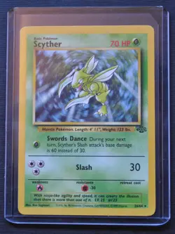 Scyther #26 / 64 Jungle - NM - Pokemon 1999 TCG WOTC Vintage - Image 5