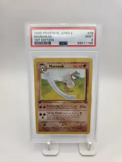1999 Pokemon 1st Edition Jungle Marowak 39/64 PSA 9 Mint Low Pop - Image 1