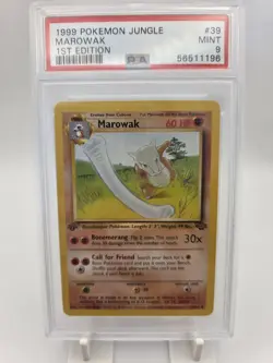 1999 Pokemon 1st Edition Jungle Marowak 39/64 PSA 9 Mint Low Pop - Image 3