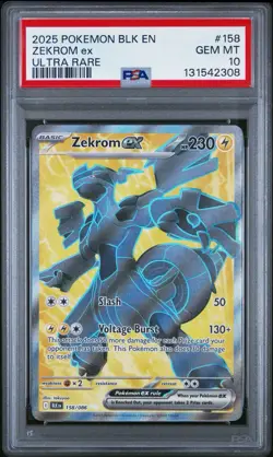2025 Pokemon Black Bolt Zekrom ex PSA 10 Ultra Rare 158/086 GEM MT - Image 1