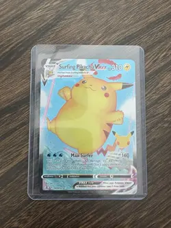 Pokemon Pikachu TCG Surfing VMAX Celebrations Holo Ultra Rare Card 009/025 - Image 1