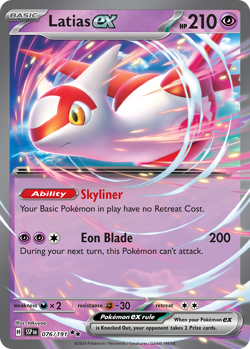 Latias ex 076/191 Double Rare Surging Sparks Pokemon NM - Image 1