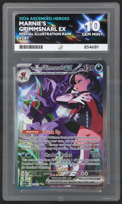 Pokemon TCG Marnies Grimmsnarl 287/217 - Ascended Heroes | Graded Ace 10 - Image 3