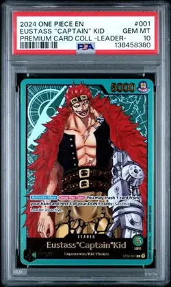 Eustass "Captain" Kid ST02-001 - One Piece Leader Collection Promo - PSA 10 - Image 1