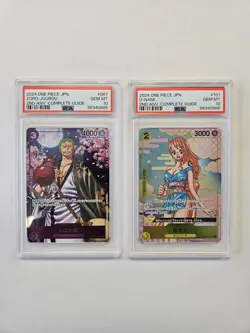 2024 ONE PIECE JPN ZOR-JUUROU &O-NAMI 2ND ANV. COMPLETE GUIDE PSA 10!!! - Image 1