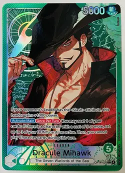 ONE PIECE The Azure Sea's Seven DRACULE MIHAWK LEADER ALT ART OP14-020 ENGLISH - Image 1