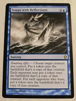 2013 Wizard Coast Magic The Gathering Commander Tempt w Reflections 70 Game Card - Image 1
