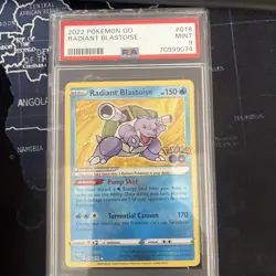 Pokemon Go TCG Holo Radiant Rare Blastoise Card 018/078 - Image 1