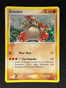 Pokemon 2004 EX Hidden Legends-Groudon 102/101 Secret Rare Holo -NM - Image 1