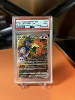 2022 POKEMON SWSH BLACK STAR PROMO #262 FULL ART/CHARIZARD VSTAR PSA 9 - Image 1
