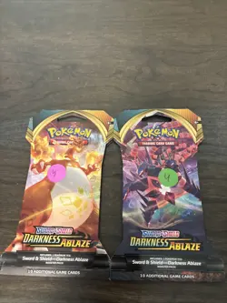 Pokemon TCG Darkness Ablaze Sleeved Booster Pack [Set of 2] - Factory Sealed - Image 1