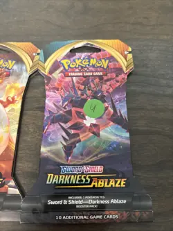 Pokemon TCG Darkness Ablaze Sleeved Booster Pack [Set of 2] - Factory Sealed - Image 2