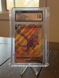 Pokemon Aerodactyl V Full Art Ultra Rare 179/196 Lost Origin CGC 10 Holo - Image 1