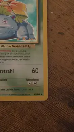 Pokemon Bisaflor Rare Regular 15/102 Base Set 1999 German Wizards of the Coast - Image 2