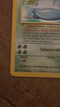 Pokemon Bisaflor Rare Regular 15/102 Base Set 1999 German Wizards of the Coast - Image 3