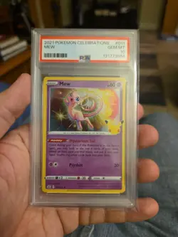 PSA 10 GEM MINT MEW #011 CELEBRATIONS HOLO POKEMON 2021 - Image 1