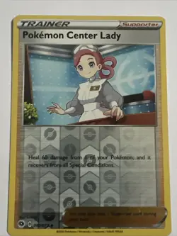 Pokemon TCG Pokemon Center Lady Champions Path 060/073 Reverse Holo Uncommon - Image 1