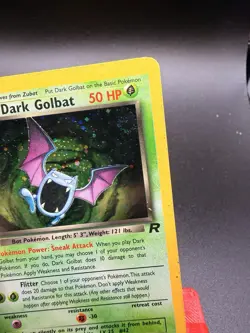 Dark Golbat LP SWIRL 7/82 Unlimited Team Rocket Pokemon TCG Holo - Image 2