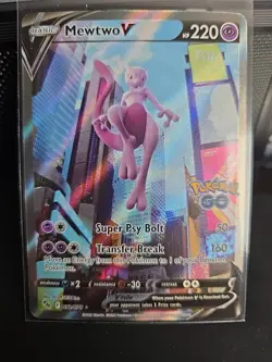 Pokemon Go Mewtwo V 72/78 Alternative Art Alt Holo English NM - Image 1