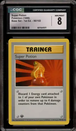 Pokemon Super Potion Base Set Shadowless 1st Edition #90 CGC 8 - Image 1