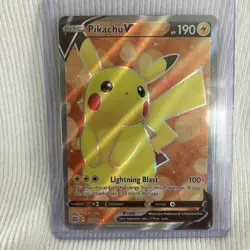 Pokemon TCG Pikachu V 157/172 Full Art Holo Ultra Rare Brilliant Stars - Image 1