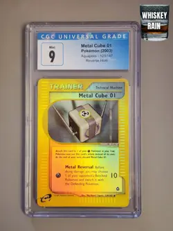 2003 Pokemon Metal Cube 01 Aquapolis Reverse Holo CGC Mint 9129/147 - Image 1