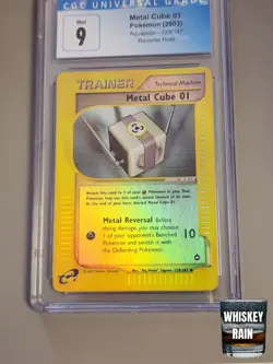2003 Pokemon Metal Cube 01 Aquapolis Reverse Holo CGC Mint 9129/147 - Image 2